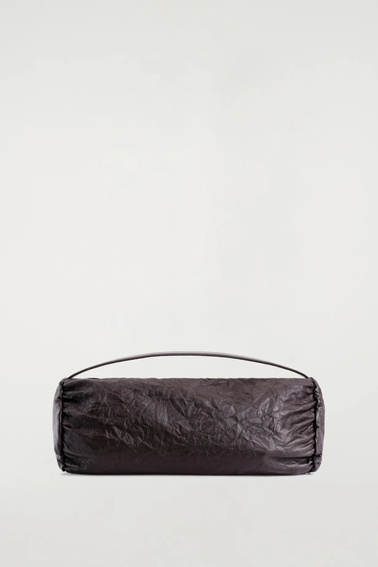 CYLINDER CLUTCH BAG - TEXTURED-LEATHER