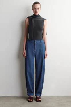 DENIM TULIP PANTS