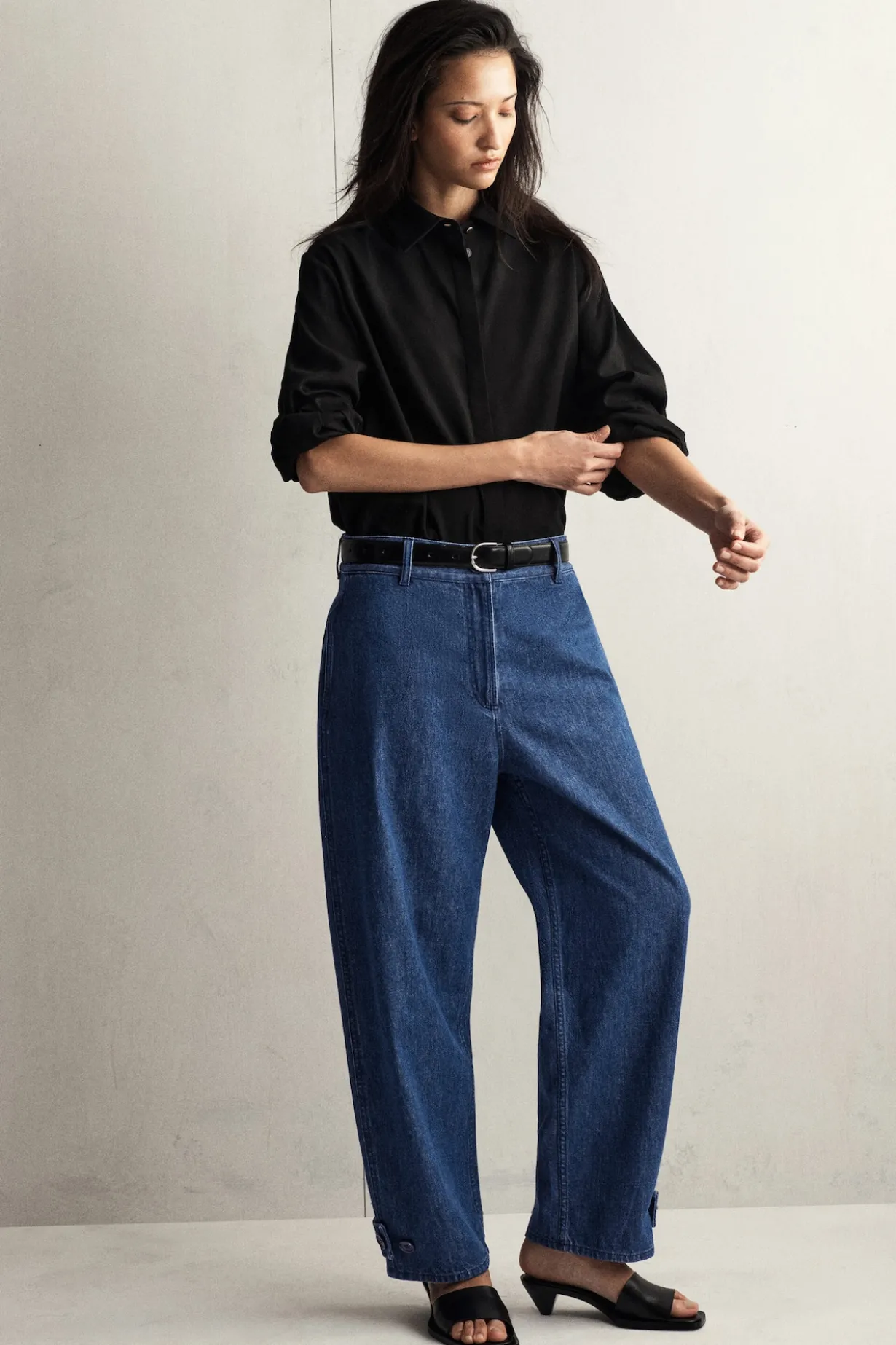 DENIM TULIP PANTS