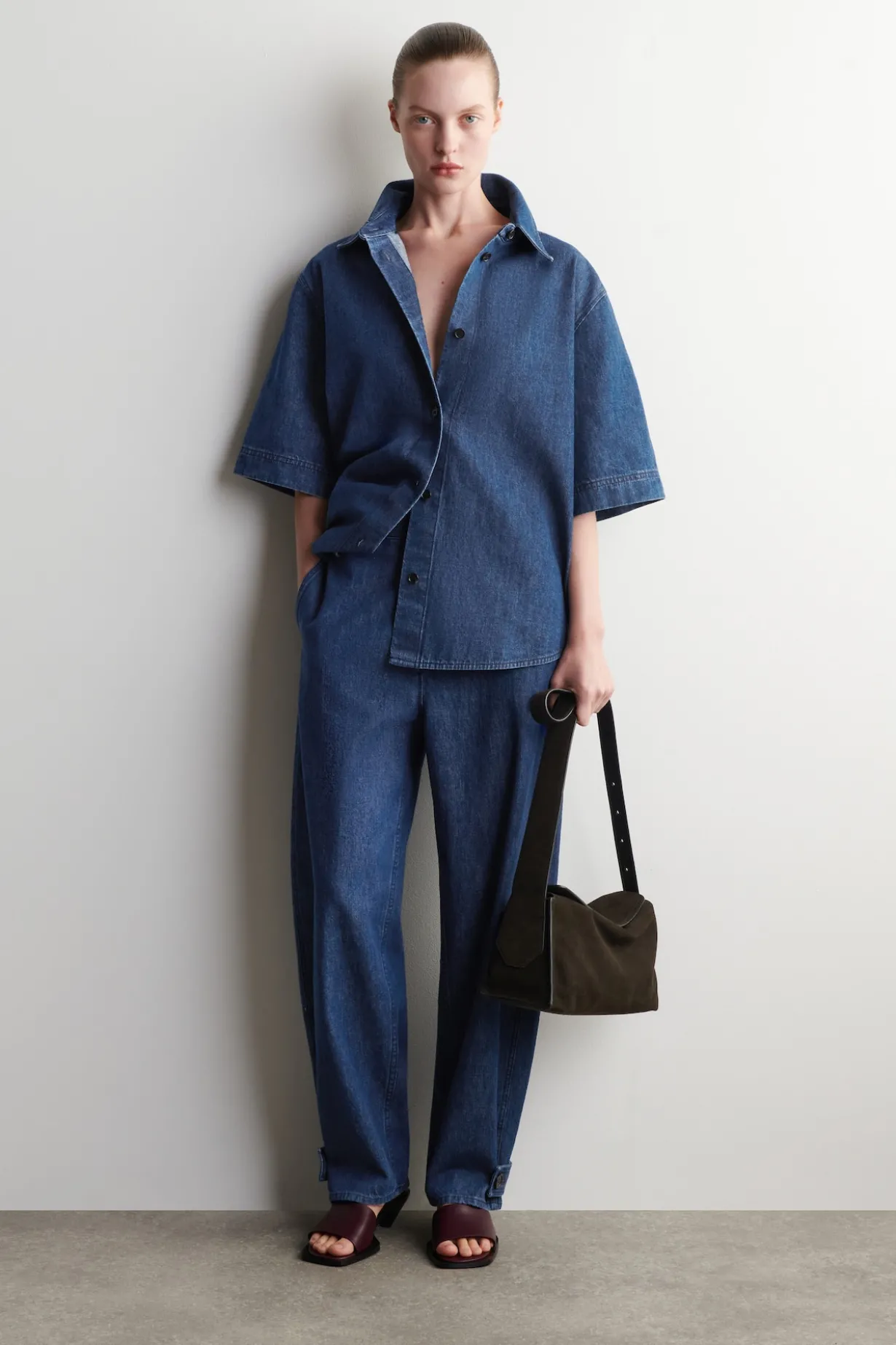 DENIM TULIP PANTS