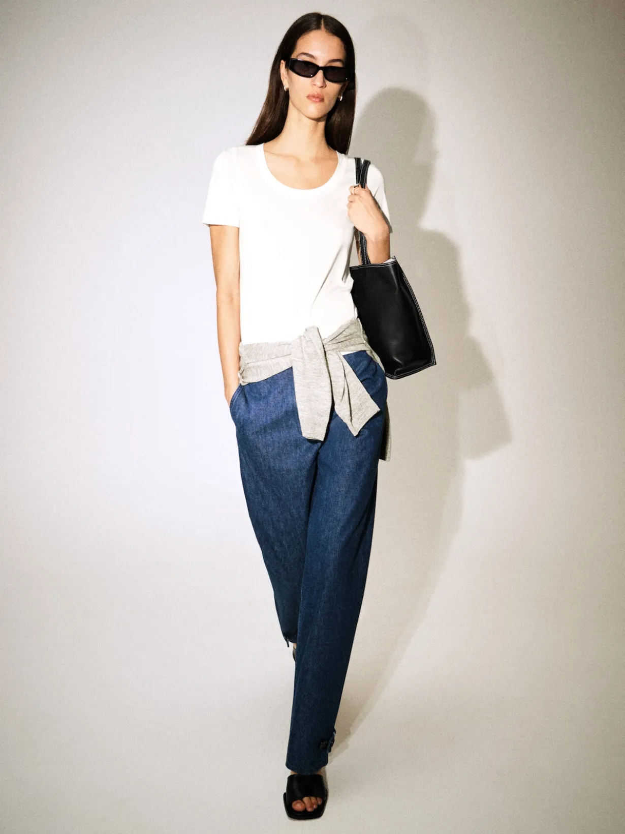DENIM TULIP PANTS