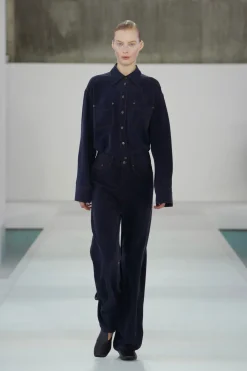 DENIM-EFFECT SILK SHIRT