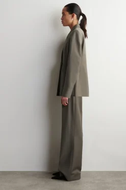 DOUBLE-BREASTED WOOL-TWILL BLAZER