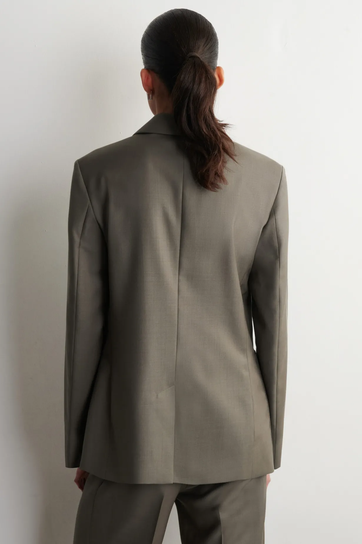 DOUBLE-BREASTED WOOL-TWILL BLAZER