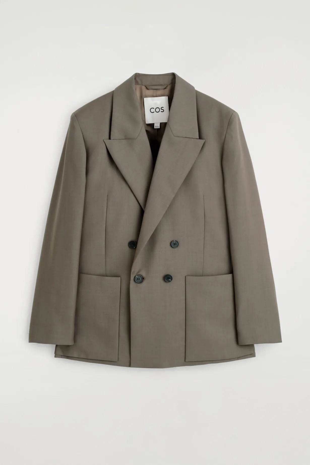 DOUBLE-BREASTED WOOL-TWILL BLAZER