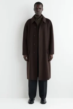 DOUBLE-FACED WOOL LONG CAR COAT