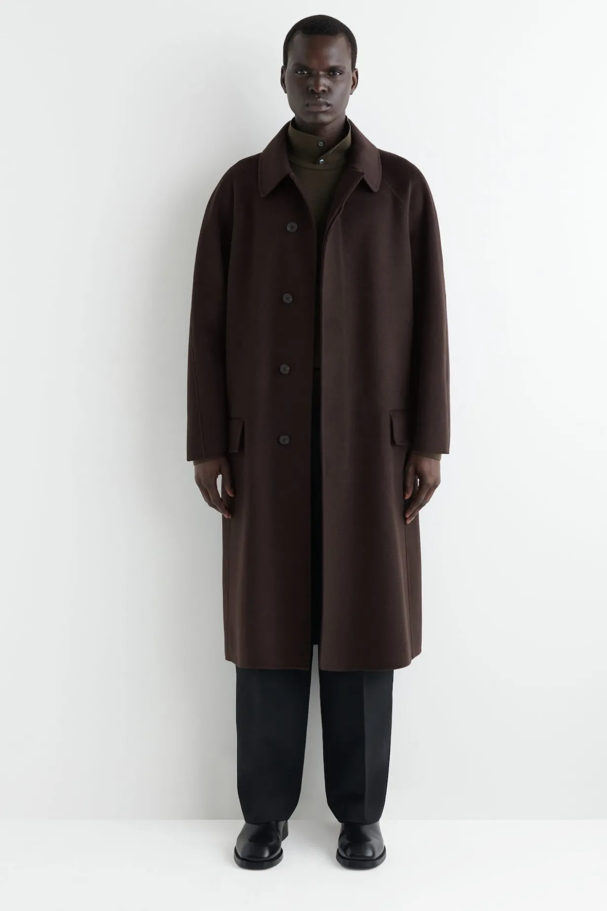 DOUBLE-FACED WOOL LONG CAR COAT