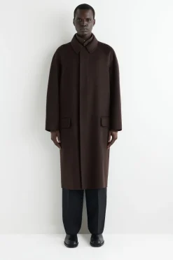 DOUBLE-FACED WOOL LONG CAR COAT