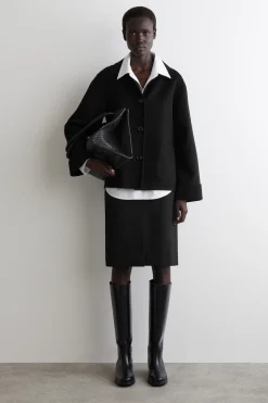 DOUBLE-FACED WOOL SHORT JACKET