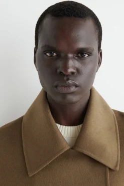 DOUBLE-FACED WOOL SHORT PEA COAT