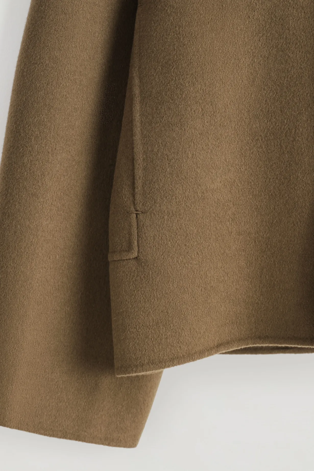 DOUBLE-FACED WOOL SHORT PEA COAT