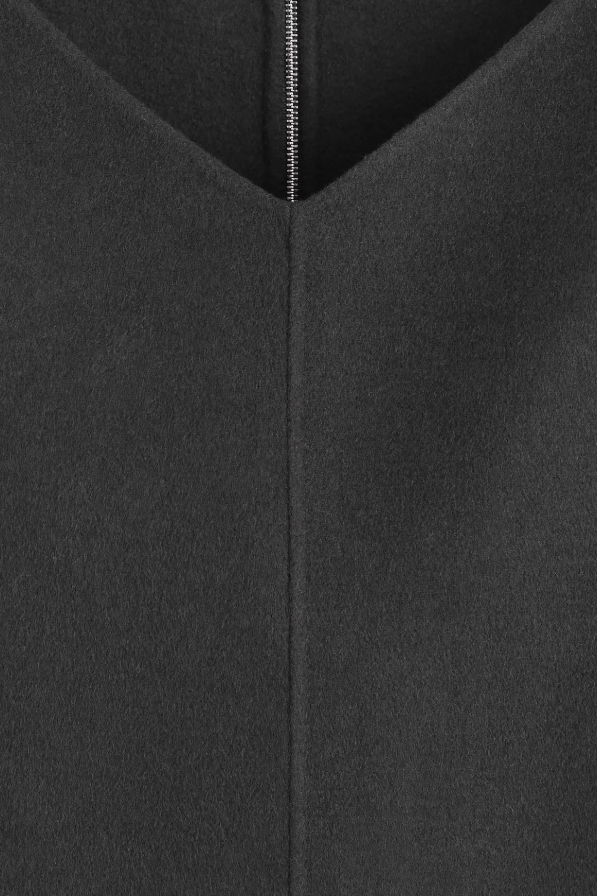 DOUBLE-FACED WOOL V-NECK TOP