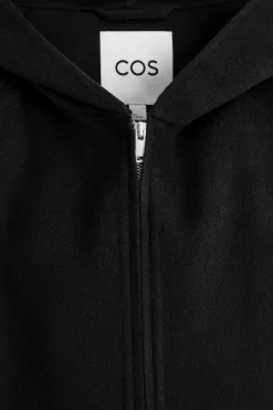 DOUBLE-FACED WOOL ZIP-UP HOODIE