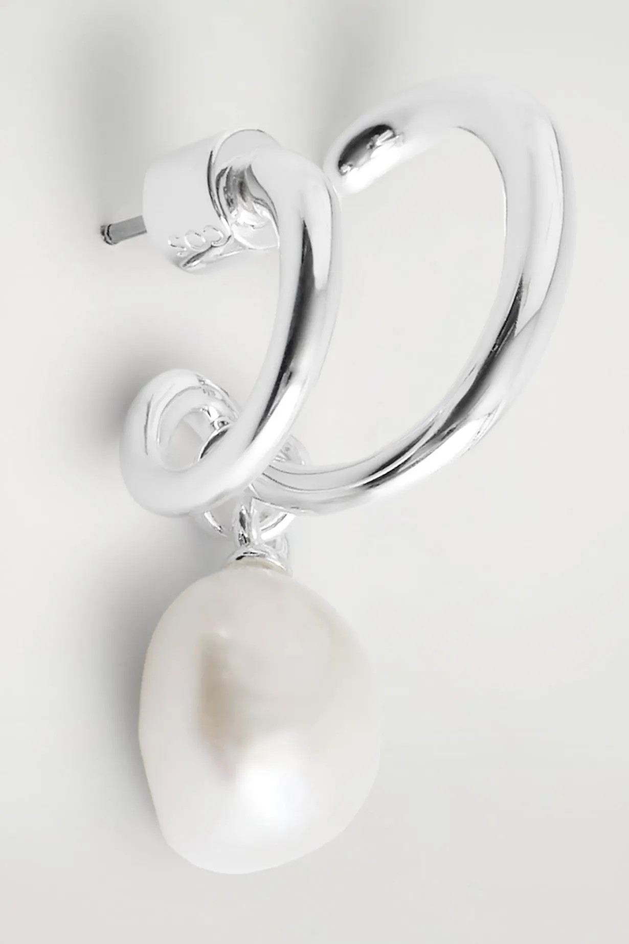 DOUBLE-HOOP PEARL EARRINGS