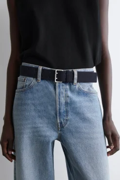 DOUBLE-PRONG SUEDE BELT
