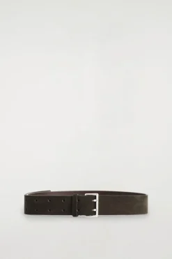 DOUBLE-PRONG SUEDE BELT