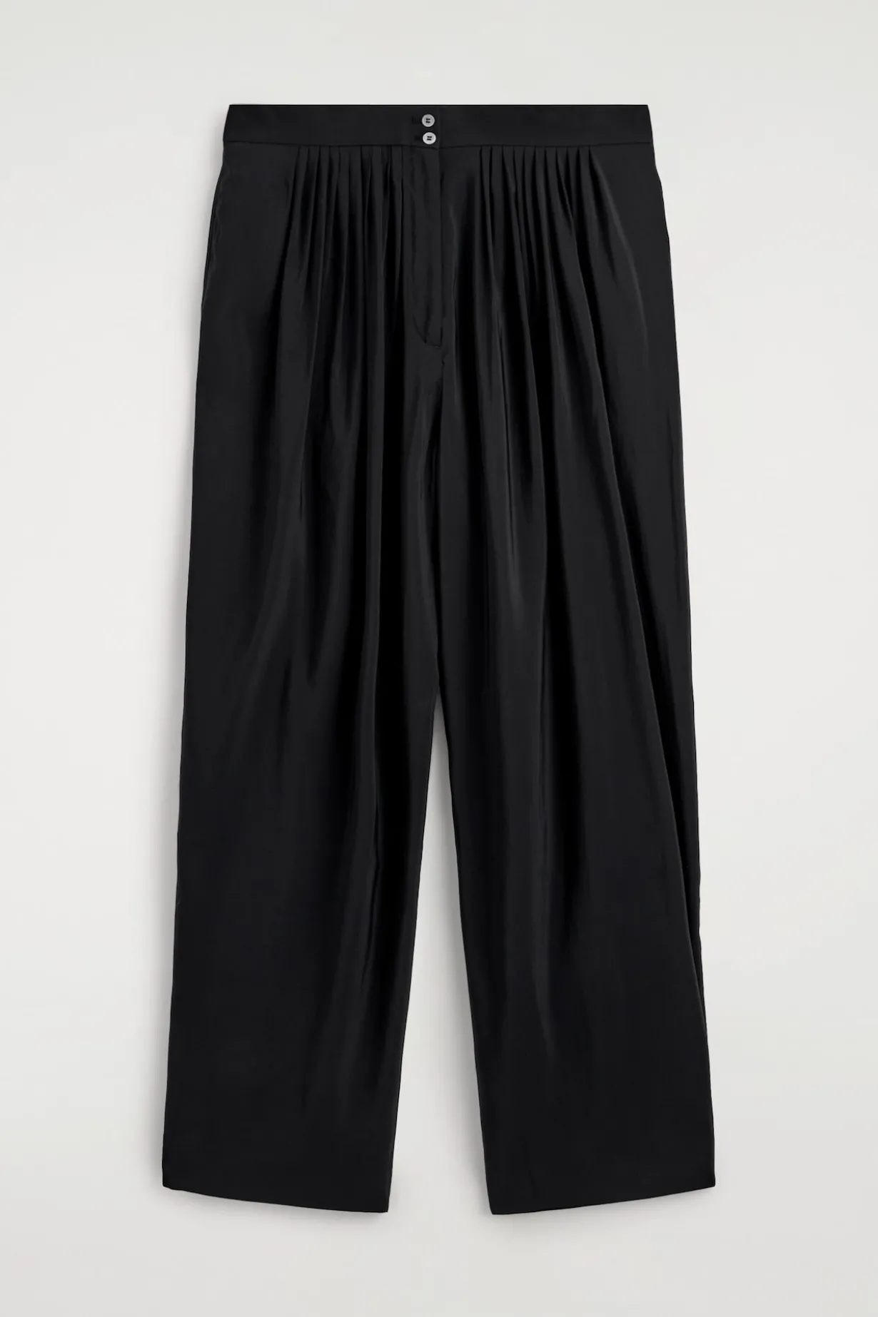 DRAPED PLEATED STRAIGHT-LEG PANTS