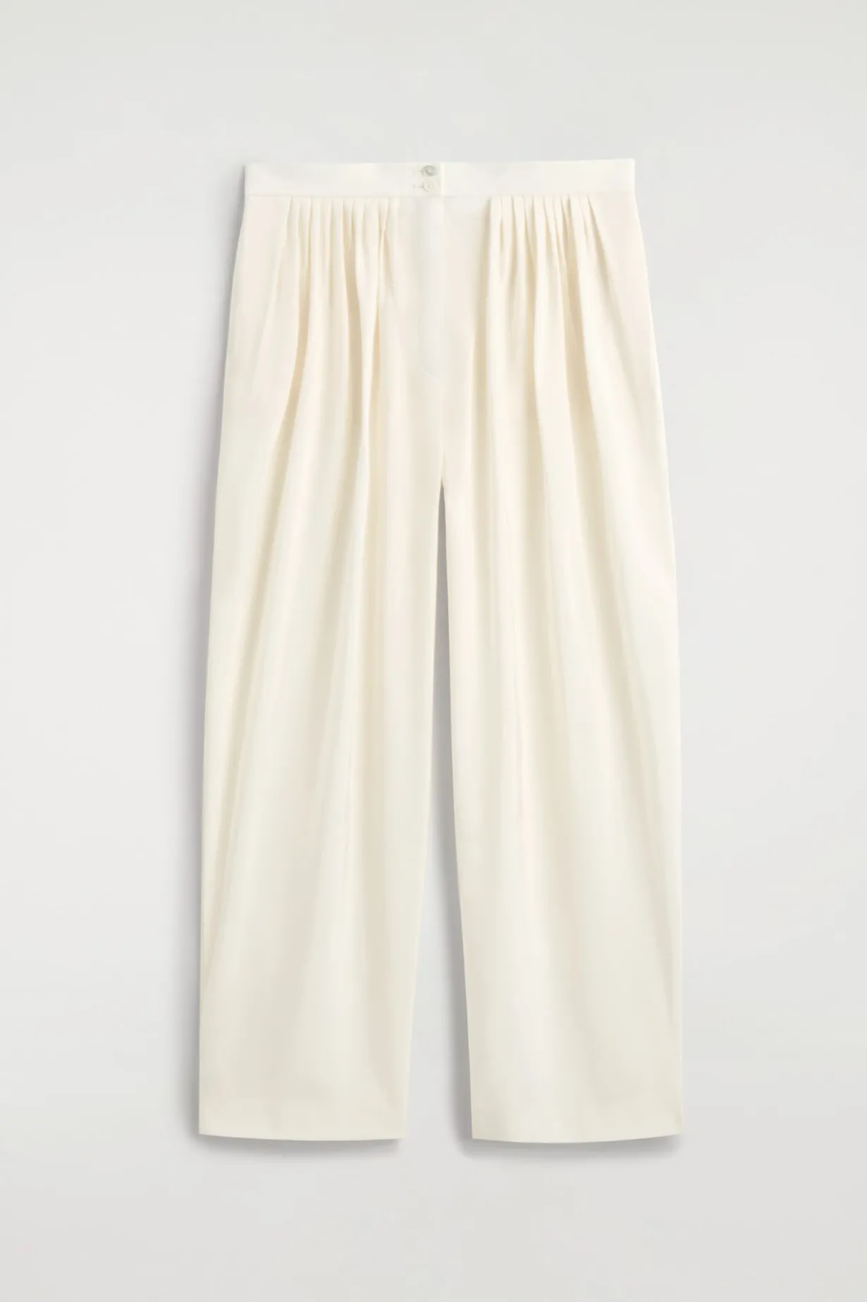 DRAPED PLEATED STRAIGHT-LEG PANTS