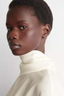 DRAPED SCARF-DETAIL TOP