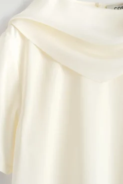 DRAPED SCARF-DETAIL TOP