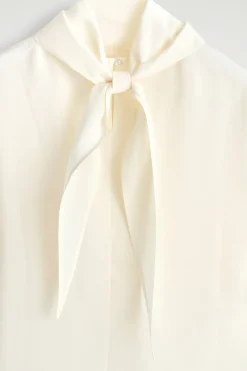 DRAPED SCARF-DETAIL TOP