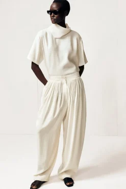 DRAPED SCARF-DETAIL TOP
