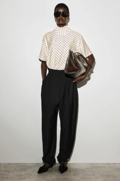 DRAPED SCARF-DETAIL TOP