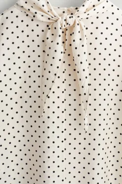 DRAPED SCARF-DETAIL TOP