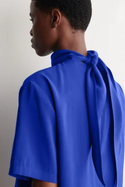 DRAPED SCARF-DETAIL TOP