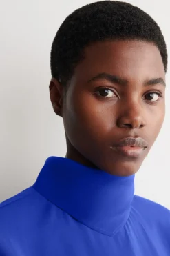 DRAPED SCARF-DETAIL TOP