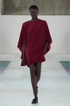 DRAPED SILK MINI DRESS
