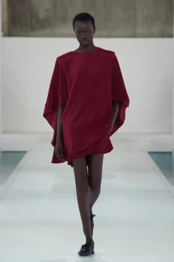 DRAPED SILK MINI DRESS