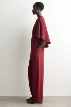 DRAPED SILK TOP
