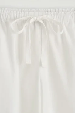 DRAWSTRING COTTON PANTS