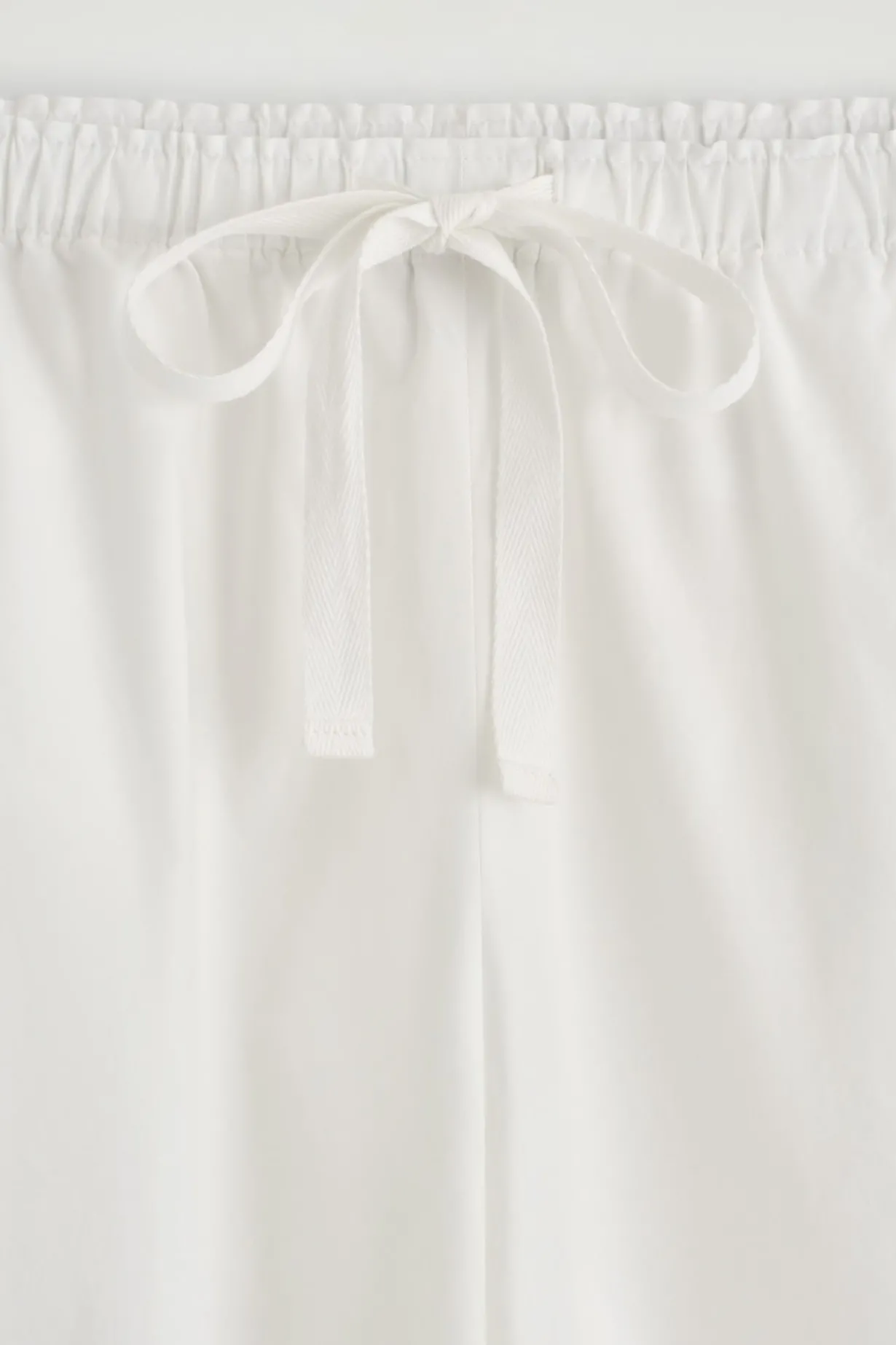 DRAWSTRING COTTON PANTS
