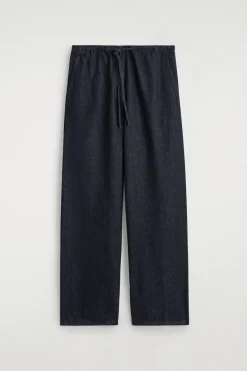 DRAWSTRING DENIM PANTS