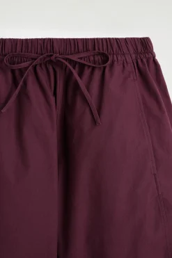 ELASTICATED BARREL-LEG PANTS