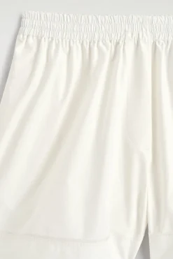 ELASTICATED GROSGRAIN-DETAIL COTTON SHORTS