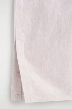 ELASTICATED LINEN BARREL-LEG PANTS