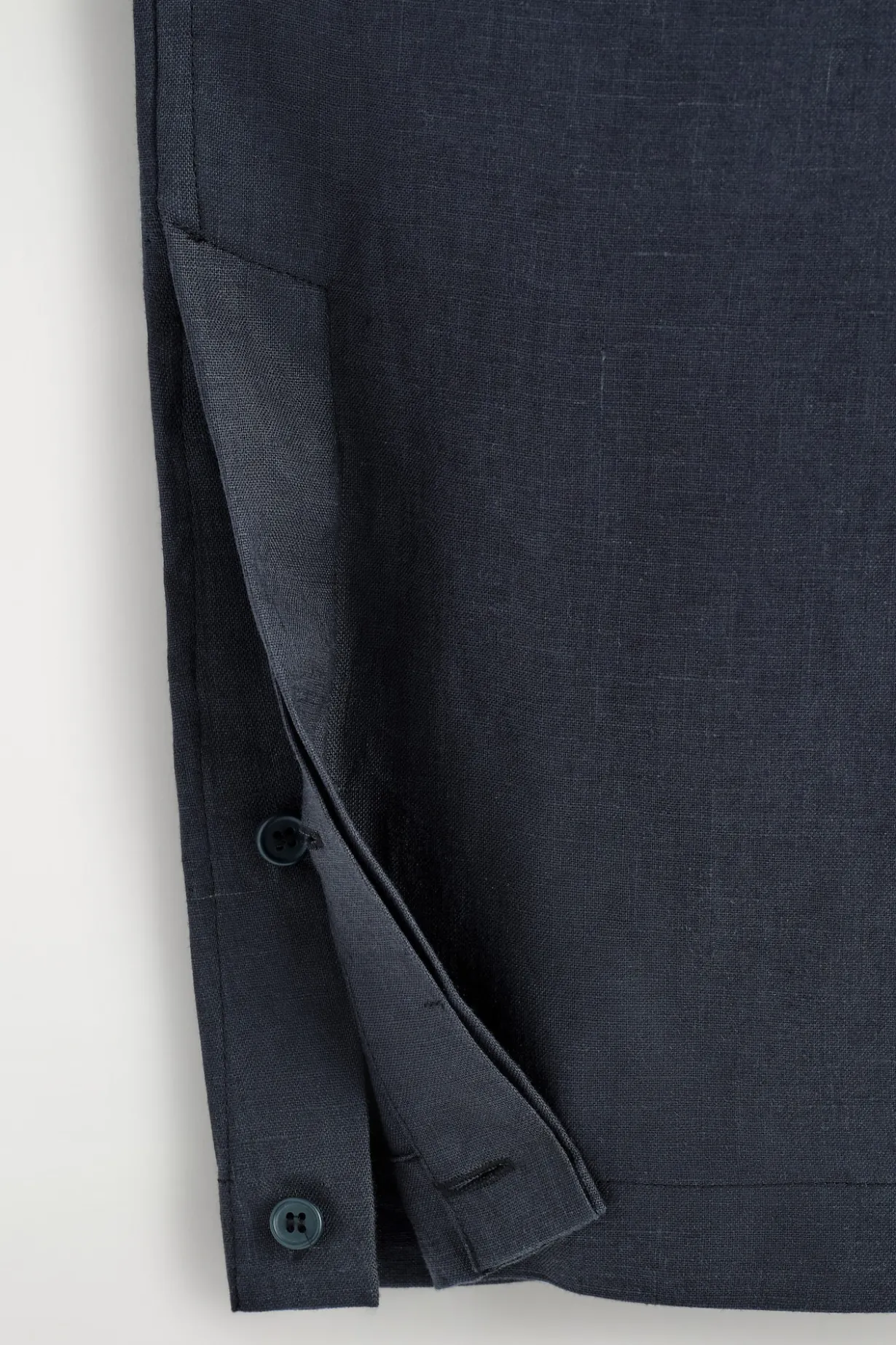 ELASTICATED LINEN BARREL-LEG PANTS