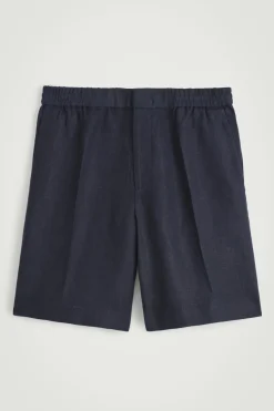 ELASTICATED LINEN SHORTS