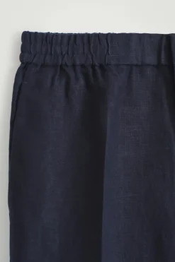ELASTICATED LINEN SHORTS