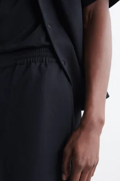 ELASTICATED PANELED JERSEY SHORTS