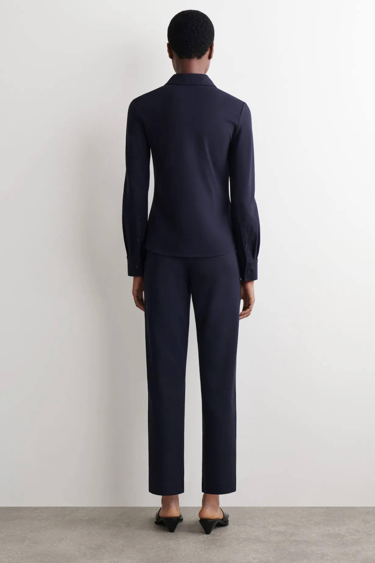 ELASTICATED STRAIGHT-LEG JERSEY PANTS