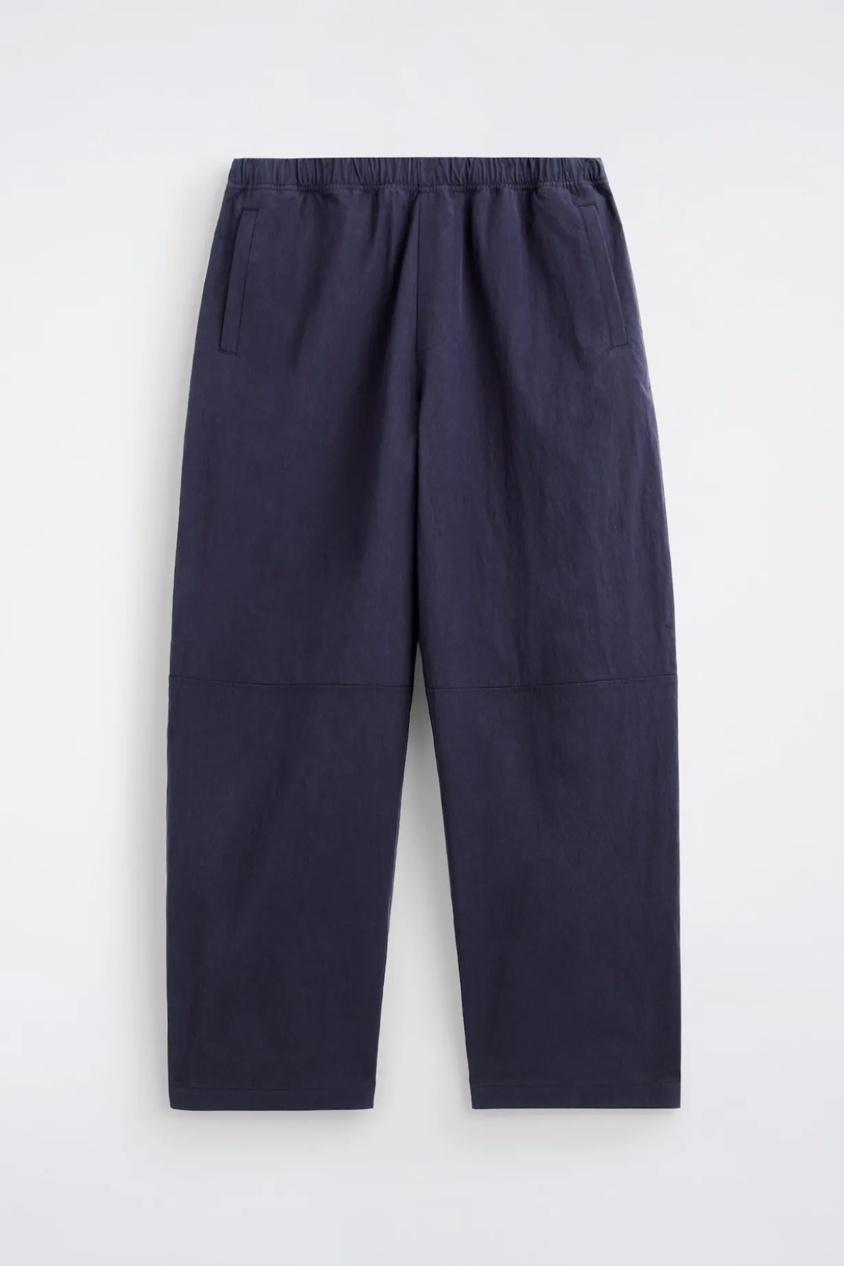 ELASTICIZED RELAXED-FIT BARREL-LEG PANTS