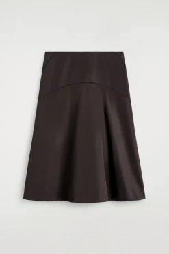 EMBROIDERED COTTON MIDI SKIRT