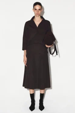 EMBROIDERED COTTON MIDI SKIRT