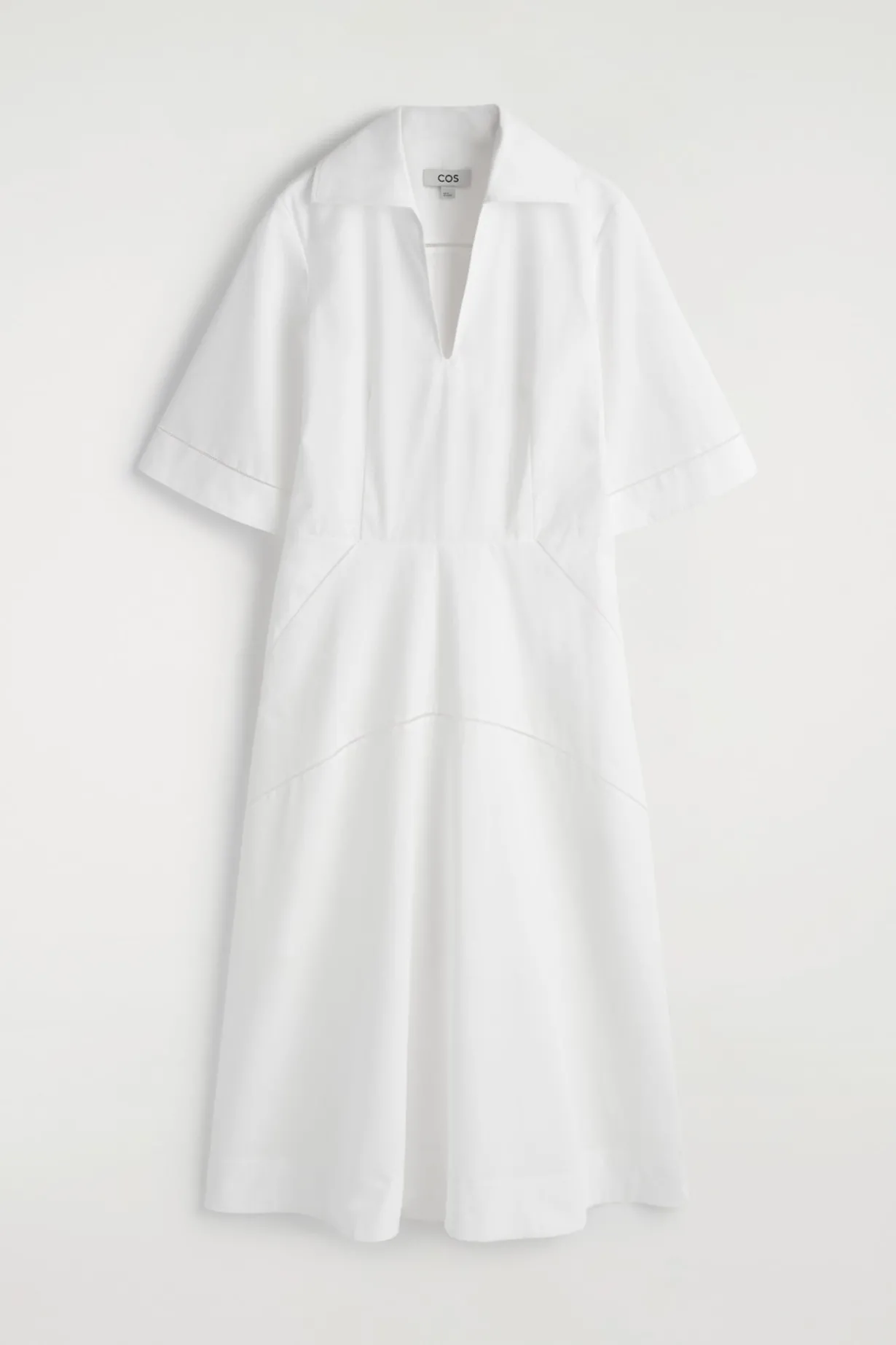 EMBROIDERED PIMA COTTON MIDI DRESS