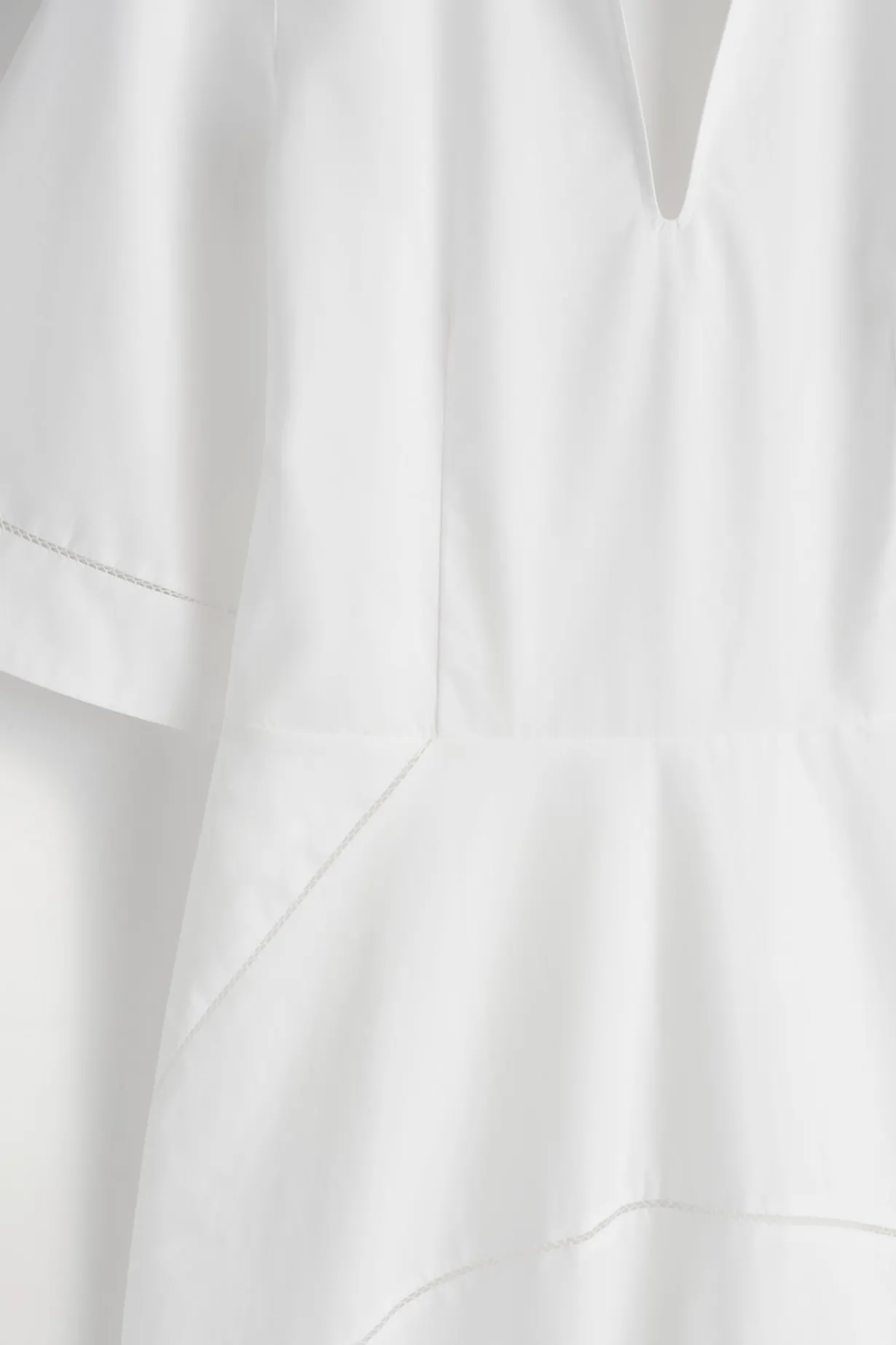 EMBROIDERED PIMA COTTON MIDI DRESS