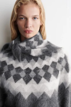 FAIR ISLE BRUSHED-CASHMERE SWEATER